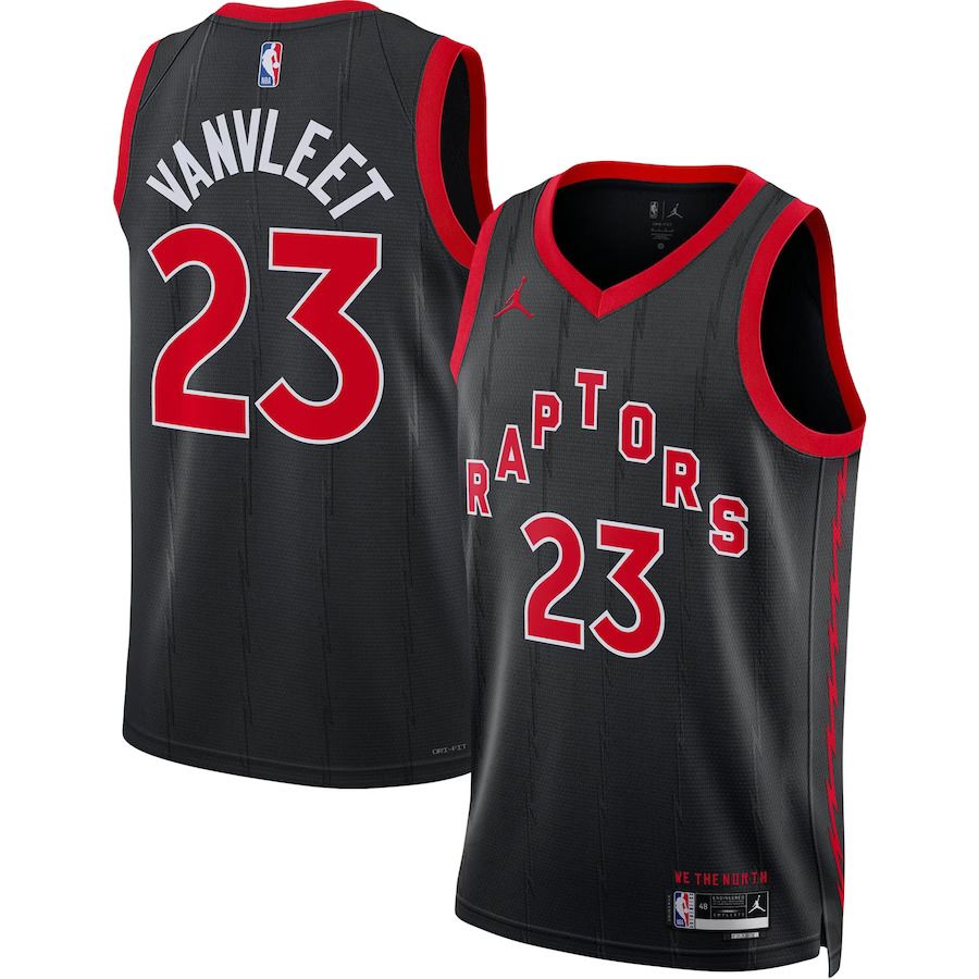 Men Toronto Raptors #23 Fred VanVleet Jordan Brand Black 2022-23 Statement Edition Swingman NBA Jersey->toronto raptors->NBA Jersey